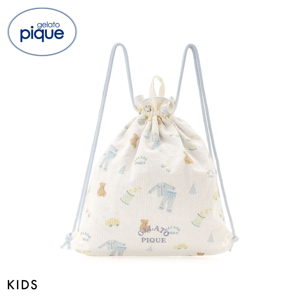 ジェラートピケ キッズアンドベイビー キッズ パジャマパーティー柄巾着バッグ ジェラピケ gelato pique Kids＆Baby KIDS(OW-オフホワイト-Free)