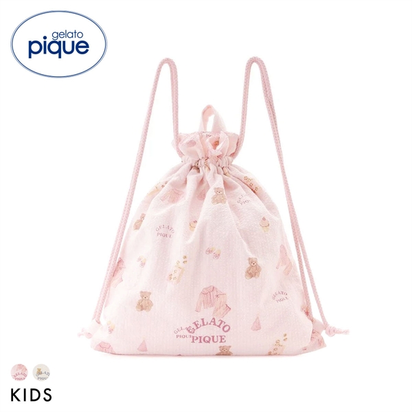 ジェラートピケ キッズアンドベイビー キッズ パジャマパーティー柄巾着バッグ ジェラピケ gelato pique Kids＆Baby KIDS