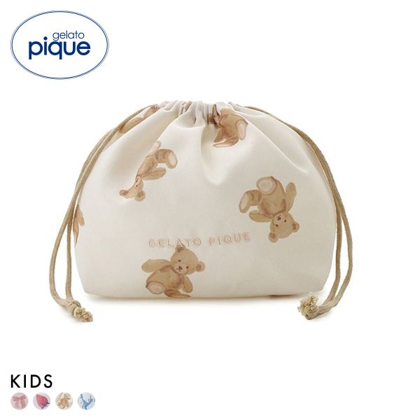ジェラートピケ キッズアンドベイビー キッズ 入園入学グッズ 限定カラーあり 巾着Mサイズ ジェラピケ gelato pique Kids＆Baby KIDS