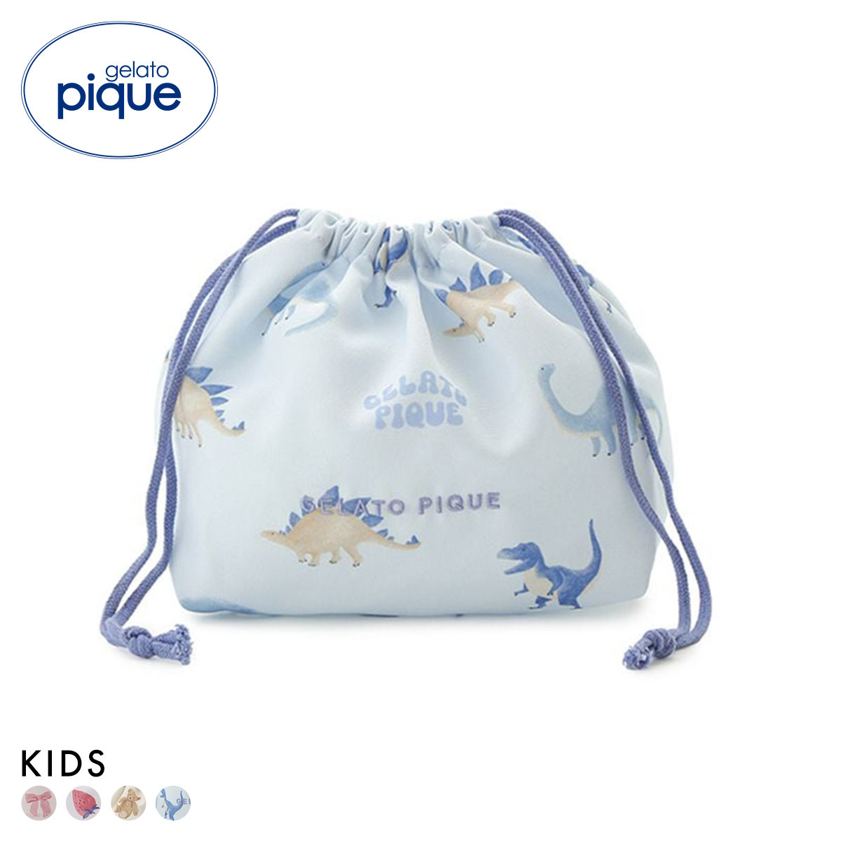 ジェラートピケ キッズアンドベイビー キッズ 入園入学グッズ 限定カラーあり 巾着Mサイズ ジェラピケ gelato pique Kids＆Baby KIDS(BU-ブルー-Free)