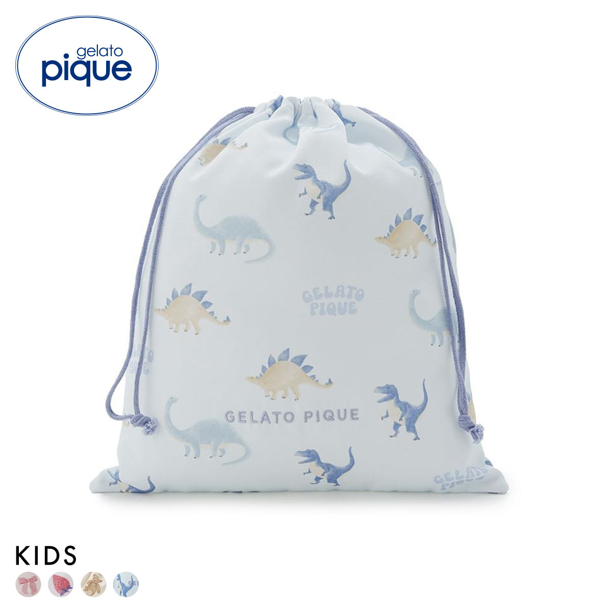 ジェラートピケ キッズアンドベイビー キッズ 入園入学グッズ 限定カラーあり 巾着Lサイズ ジェラピケ gelato pique Kids＆Baby KIDS(BU-ブルー-Free)