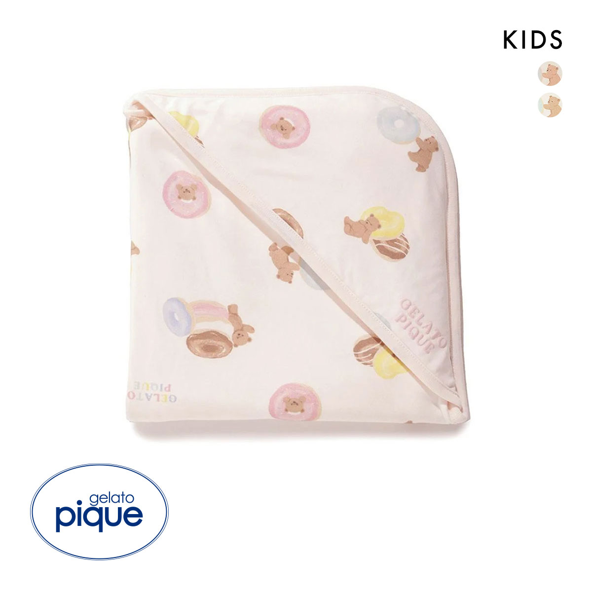 ジェラートピケ キッズアンドベイビー キッズ ドーナツベア柄ブランケット ジェラピケ gelato pique Kids＆Baby KIDS(PI-ピンク-Free)
