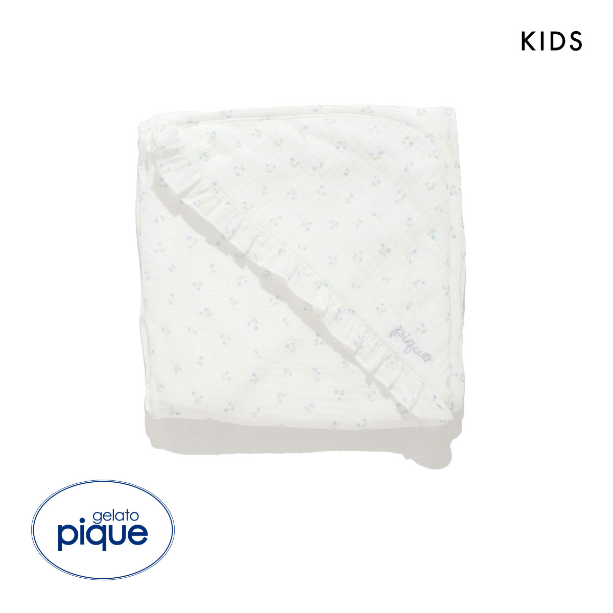 ジェラートピケ キッズアンドベイビー 販路限定 キッズ リトルフラワー柄ガーゼブランケット ジェラピケ gelato pique Kids＆Baby KIDS(OW-オフホワイト-Free)