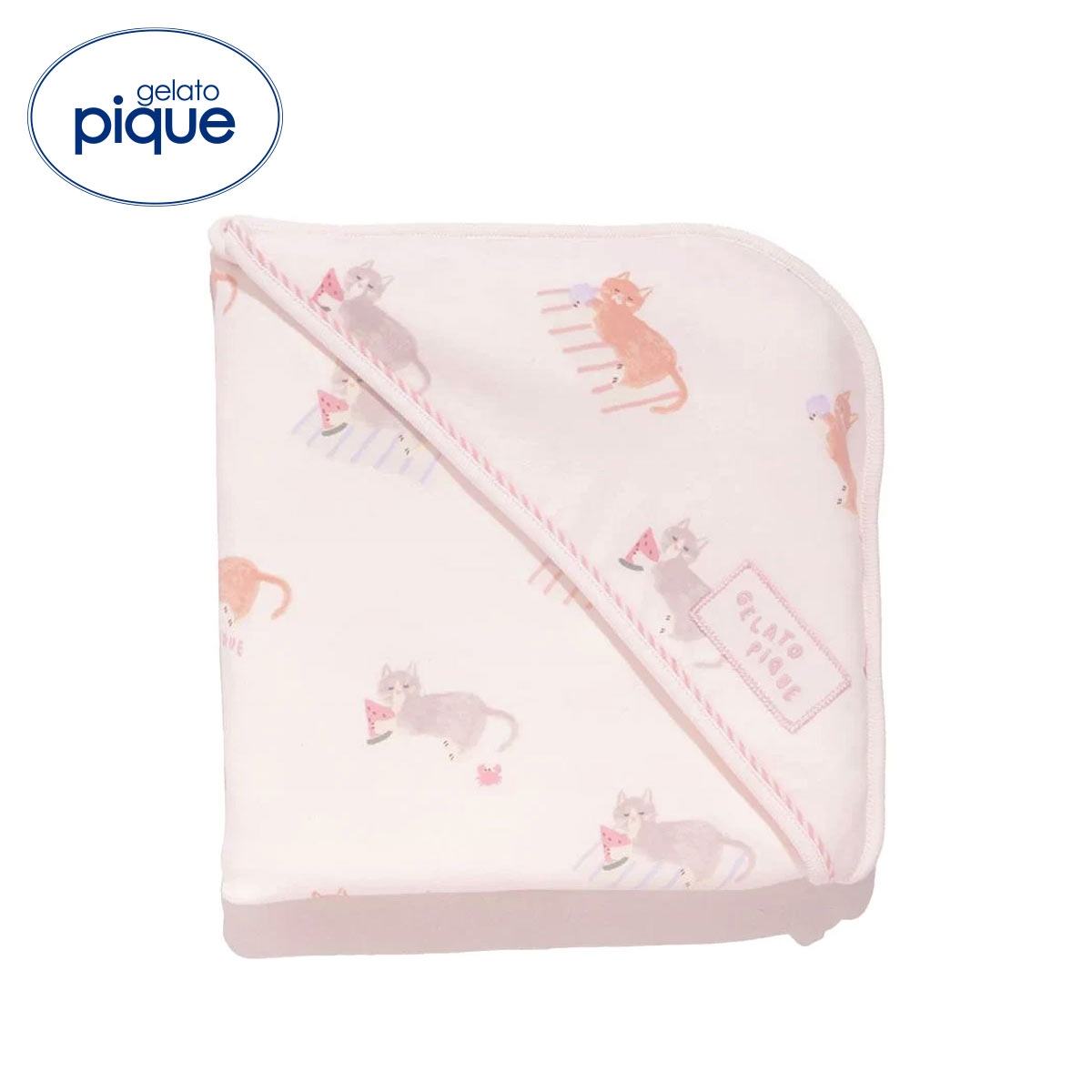ジェラートピケ キッズアンドベイビー キッズ シーサイドキャット柄ブランケット ジェラピケ ルームウェア gelato pique Kids＆Baby KIDS(PI-ピンク-Free)