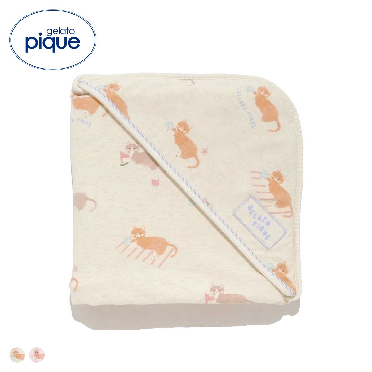 ジェラートピケ キッズアンドベイビー キッズ シーサイドキャット柄ブランケット ジェラピケ ルームウェア gelato pique Kids＆Baby KIDS