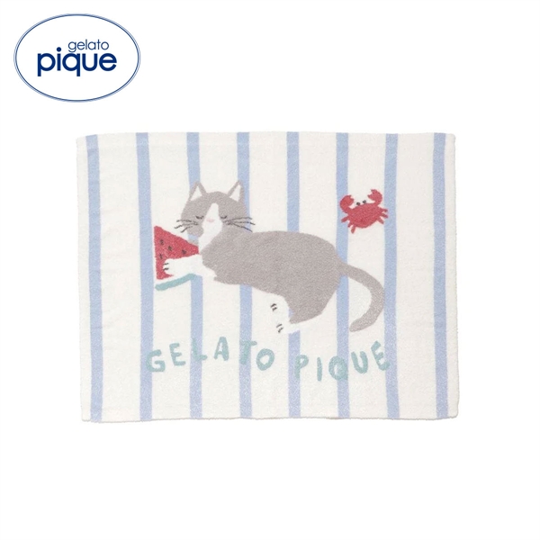 ジェラートピケ キッズアンドベイビー キッズ スムーズィーシーサイドキャットジャガードブランケット ジェラピケ gelato pique Kids＆BABY KIDS