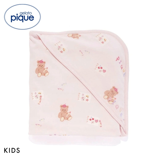 ジェラートピケ キッズアンドベイビー キッズ ドローイングベア柄ブランケット gelato pique Kids＆Baby KIDS