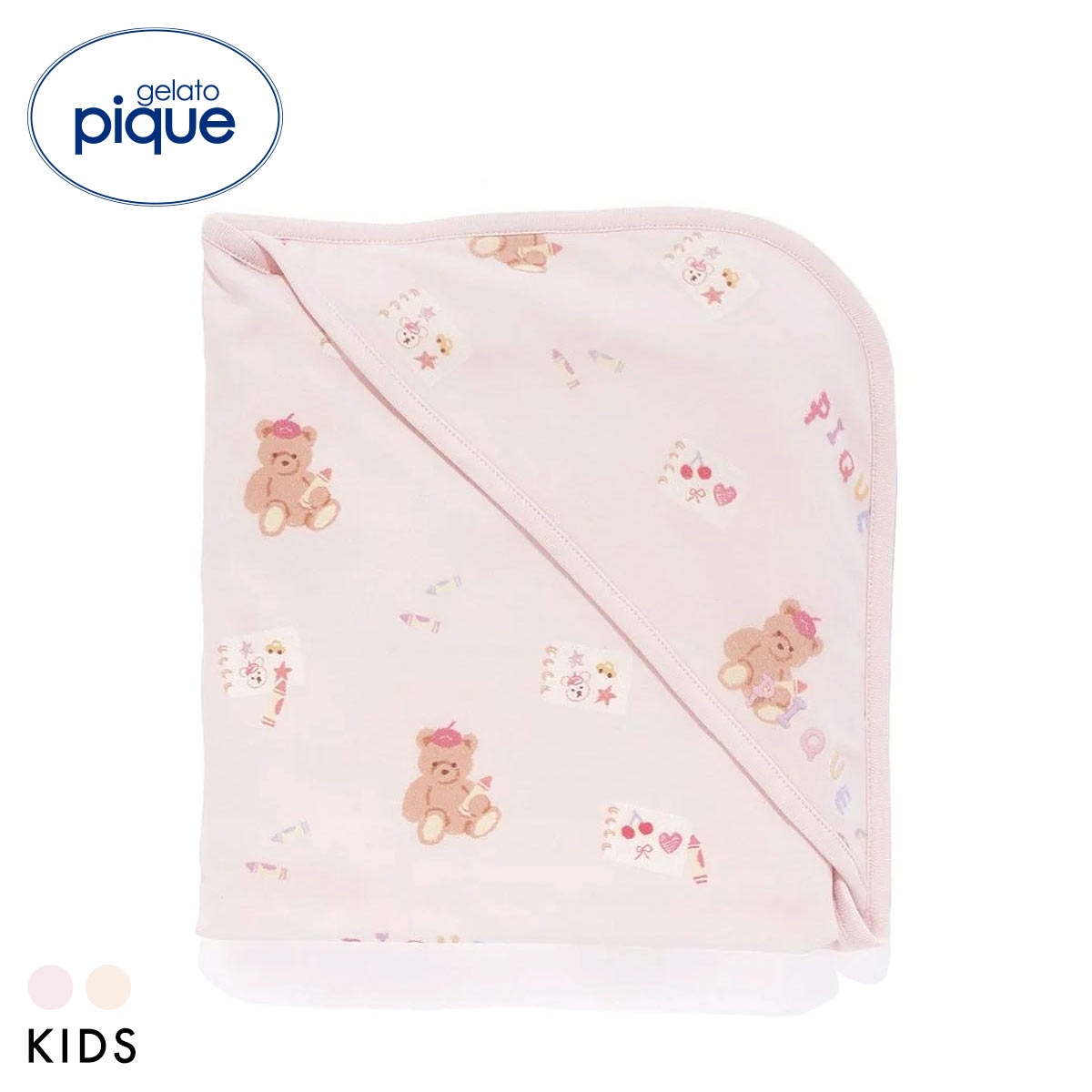 ジェラートピケ キッズアンドベイビー キッズ ドローイングベア柄ブランケット gelato pique Kids＆Baby KIDS