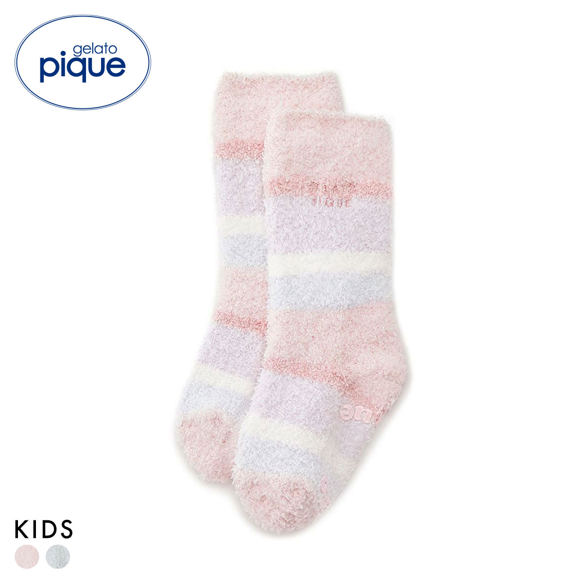 ジェラートピケ キッズアンドベイビー キッズ ベビモコカラフルボーダーソックス ジェラピケ ルームウェア gelato pique Kids＆Baby KIDS