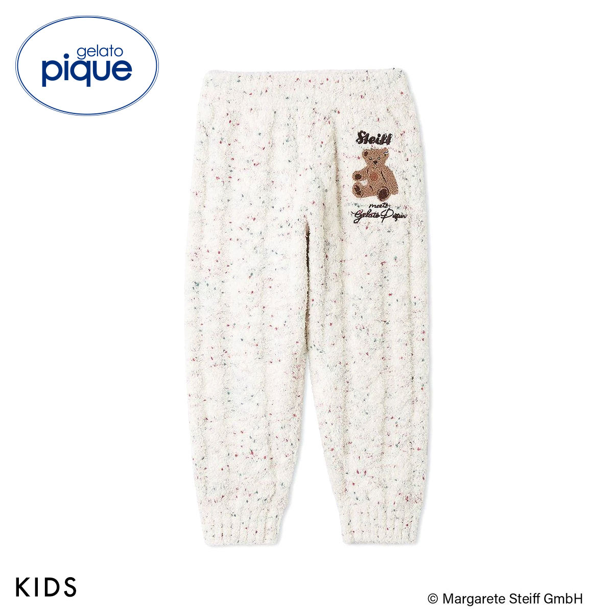 ジェラートピケ キッズアンドベイビー キッズ シュタイフ パウダーネップアランロングパンツ ジェラピケ gelato pique Kids＆Baby KIDS Steiff(CR-クリーム-90)