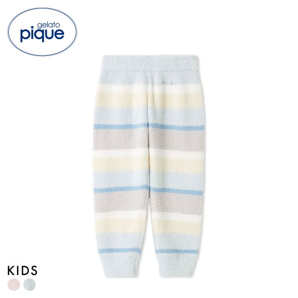 ジェラートピケ キッズアンドベイビー キッズ ベビモコカラフルボーダーロングパンツ ジェラピケ ルームウェア gelato pique Kids＆Baby KIDS