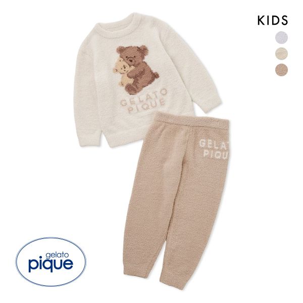 ジェラートピケ キッズアンドベイビー キッズ アニマルプルオーバ&ロングパンツセット ジェラピケ ルームウェア パジャマ gelato pique Kids＆Baby