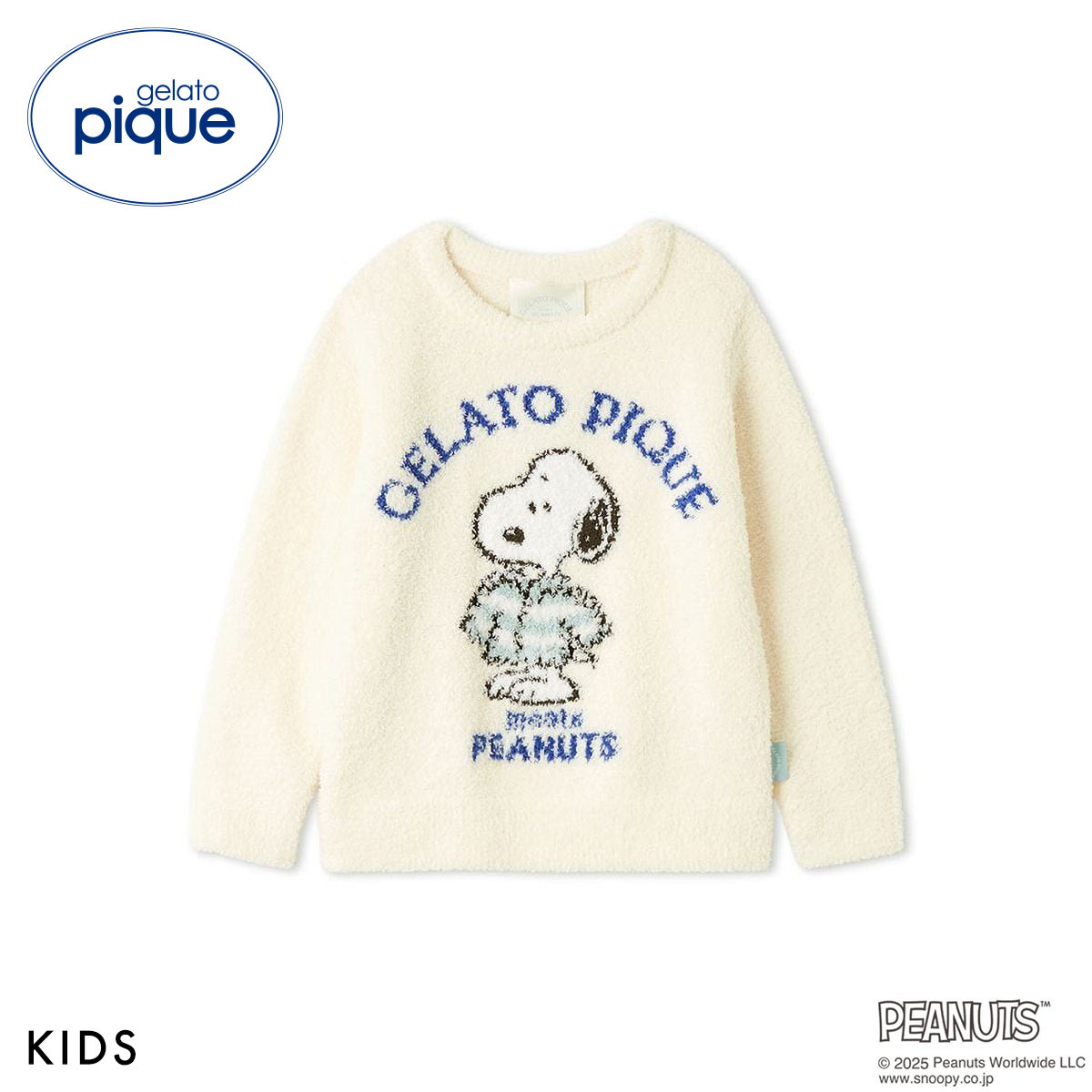 ジェラートピケ キッズアンドベイビー gelato pique Kids＆Baby KIDS オリジナルジャガードプルオーバー ジェラピケ ルームウェア キッズ スヌーピー(OW-オフホワイト-90)