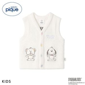 ジェラートピケ キッズアンドベイビー gelato pique Kids＆Baby PEANUTS PUPPIES KIDS ベビモコベスト ジェラピケ