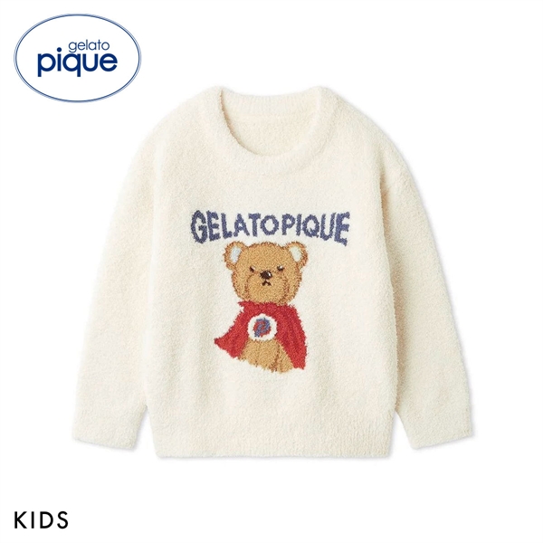 ジェラートピケ キッズアンドベイビー キッズ ベビモコヒーローベアジャガードプルオーバー ジェラピケ ルームウェア gelato pique Kids＆Baby KIDS