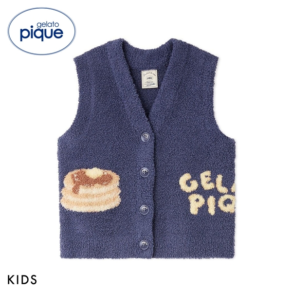 ジェラートピケ キッズアンドベイビー キッズ ベビモコモチーフジャガードベスト ジェラピケ ルームウェア gelato pique Kids＆Baby KIDS