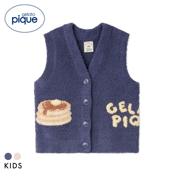 ジェラートピケ キッズアンドベイビー キッズ ベビモコモチーフジャガードベスト ジェラピケ ルームウェア gelato pique Kids＆Baby KIDS