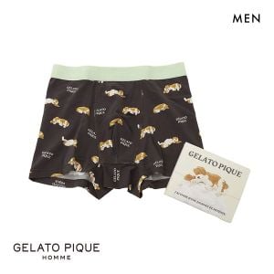 ジェラートピケ オム メンズ スリーピンングドッグ柄アンダーウェア ジェラピケ ボクサーパンツ GELATO PIQUE HOMME