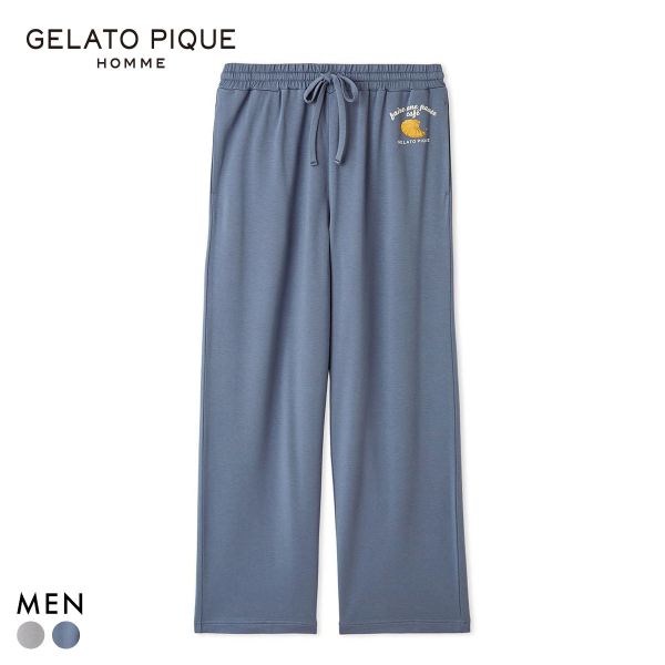 ジェラートピケ オム メンズ クッキーワンポイントプリントロングパンツ ジェラピケ ルームウェア gelato pique HOMME