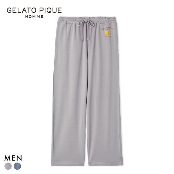 ジェラートピケ オム メンズ クッキーワンポイントプリントロングパンツ ジェラピケ ルームウェア gelato pique HOMME