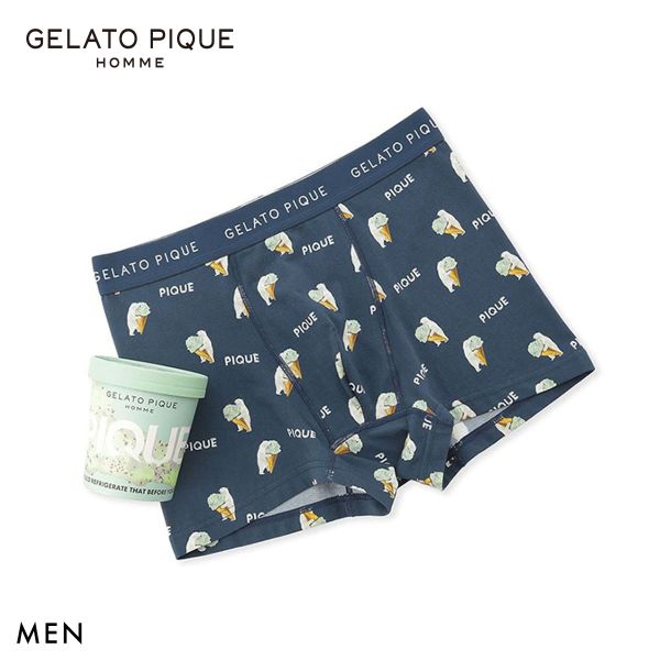ジェラートピケ オム メンズ ジェラートベア柄アンダーウェア ジェラピケ gelato pique HOMME