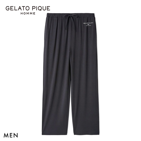 ジェラートピケ オム メンズ 接触冷感 COOLレーヨンロゴロングパンツ ジェラピケ パジャマ ルームウェア GELATO PIQUE HOMME