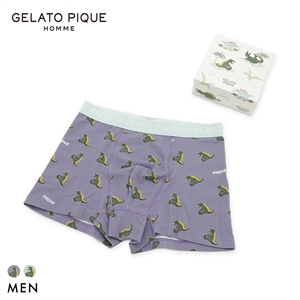 ジェラートピケ オム メンズ スリーピングダイナソー柄ボクサーパンツ BOX付き ジェラピケ gelato pique HOMME