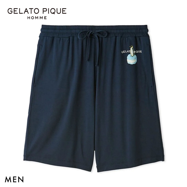 ジェラートピケ オム メンズ 接触冷感 アイスポップジャージーハーフパンツ ジェラピケ パジャマ GELATO PIQUE HOMME