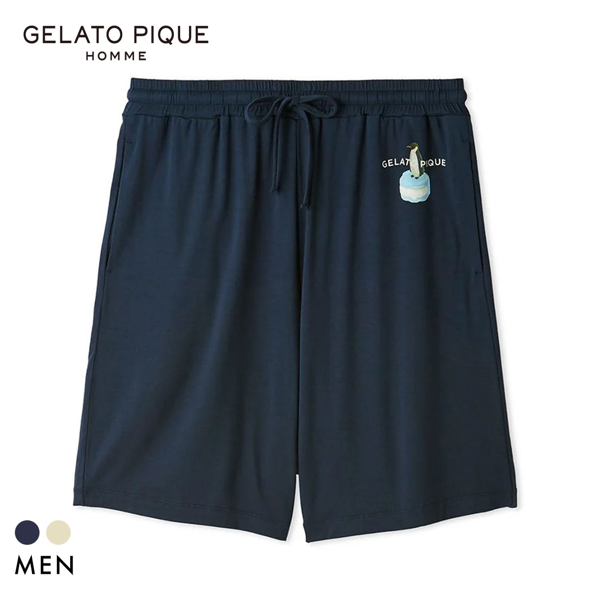 ジェラートピケ オム メンズ 接触冷感 アイスポップジャージーハーフパンツ ジェラピケ パジャマ GELATO PIQUE HOMME