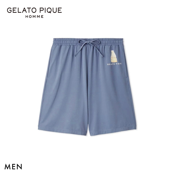 ジェラートピケ オム メンズ 接触冷感 抗菌防臭 シロクマプリンハーフパンツ ジェラピケ パジャマ GELATO PIQUE HOMME