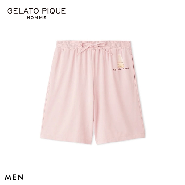 ジェラートピケ オム メンズ 接触冷感 抗菌防臭 シロクマプリンハーフパンツ ジェラピケ パジャマ GELATO PIQUE HOMME