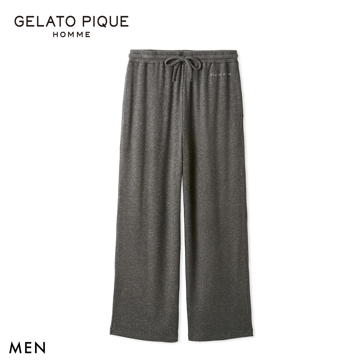 ジェラートピケ オム メンズ スノーロングパンツ ジェラピケ パジャマ ルームウェア gelato pique HOMME(DGY-濃グレー-M)