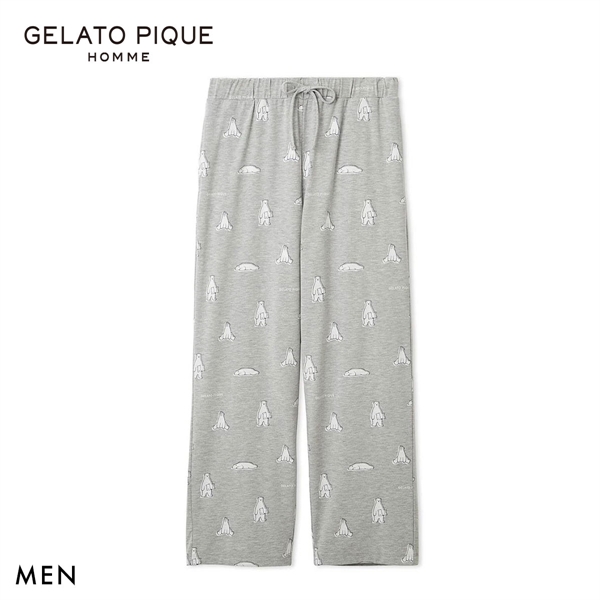 ジェラートピケ オム メンズ IFMC. 総柄ロングパンツ ジェラピケ パジャマ ルームウェア gelato pique HOMME