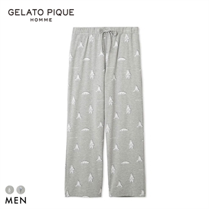 ジェラートピケ オム メンズ IFMC. 総柄ロングパンツ ジェラピケ パジャマ ルームウェア gelato pique HOMME