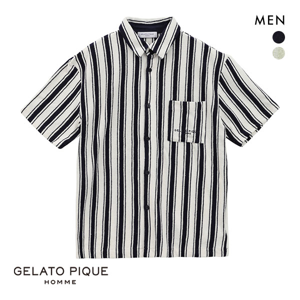 40%OFF ジェラートピケ オム GELATO PIQUE メンズ 【HOMME】ストライプパイルシャツ ジェラピケ パジャマ ルームウェア 40%OFF ジェラートピケ オム GELATO PIQUE メンズ 【HOMME】ストライプパイルシャツ ジェラピケ パジャマ ルームウェア