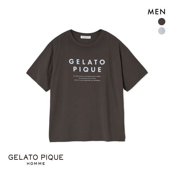 ジェラートピケ オム メンズ 接触冷感 COOLレーヨンロゴTシャツ ジェラピケ パジャマ ルームウェア gelato pique HOMME ジェラートピケ オム メンズ 接触冷感 COOLレーヨンロゴTシャツ ジェラピケ パジャマ ルームウェア gelato pique HOMME