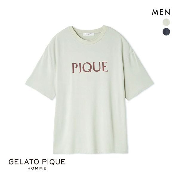 ジェラートピケ オム メンズ 接触冷感 カラーレーヨンロゴTシャツ ジェラピケ パジャマ ルームウェア gelato pique HOMME ジェラートピケ オム メンズ 接触冷感 カラーレーヨンロゴTシャツ ジェラピケ パジャマ ルームウェア gelato pique HOMME