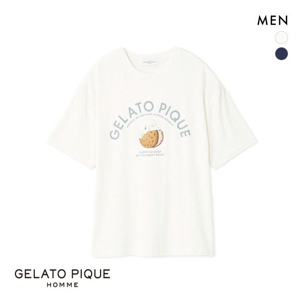 ジェラートピケ オム メンズ レーヨンクッキーアイスサンドTシャツ ジェラピケ パジャマ ルームウェア gelato pique HOMME