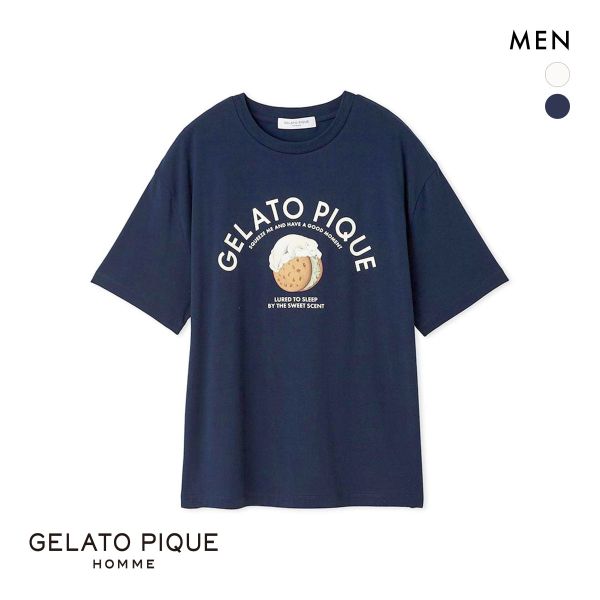 ジェラートピケ オム メンズ レーヨンクッキーアイスサンドTシャツ ジェラピケ パジャマ ルームウェア gelato pique HOMME