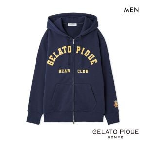ジェラートピケ オム メンズ スポーティベア裏毛パーカ ジェラピケ パジャマ ルームウェア gelato pique HOMME