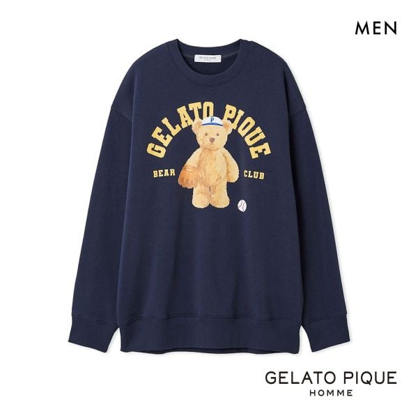 ジェラートピケ オム メンズ スポーティベア裏毛プルオーバー ジェラピケ パジャマ ルームウェア gelato pique HOMME ジェラートピケ オム メンズ スポーティベア裏毛プルオーバー ジェラピケ パジャマ ルームウェア gelato pique HOMME
