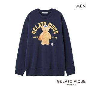 ジェラートピケ オム メンズ スポーティベア裏毛プルオーバー ジェラピケ パジャマ ルームウェア gelato pique HOMME