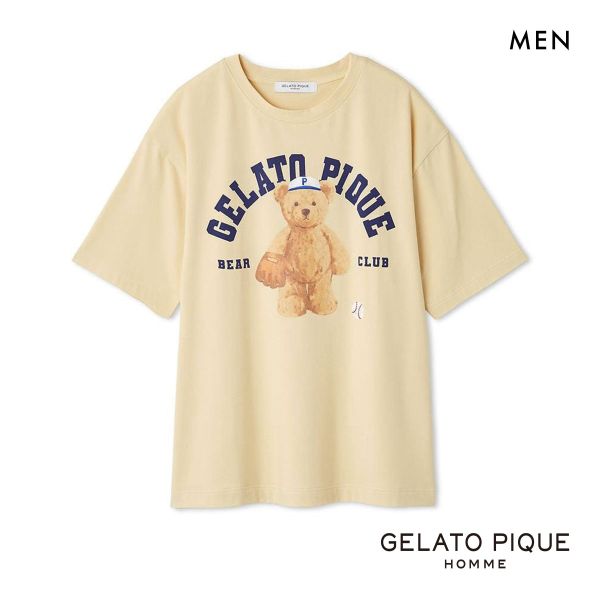 ジェラートピケ オム メンズ スポーティベアワンポイントTシャツ ジェラピケ パジャマ ルームウェア gelato pique HOMME ジェラートピケ オム メンズ スポーティベアワンポイントTシャツ ジェラピケ パジャマ ルームウェア gelato pique HOMME