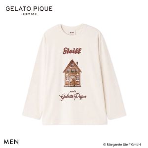 ジェラートピケ オム メンズ シュタイフ ワンポイントロンT ジェラピケ gelato pique HOMME steiff