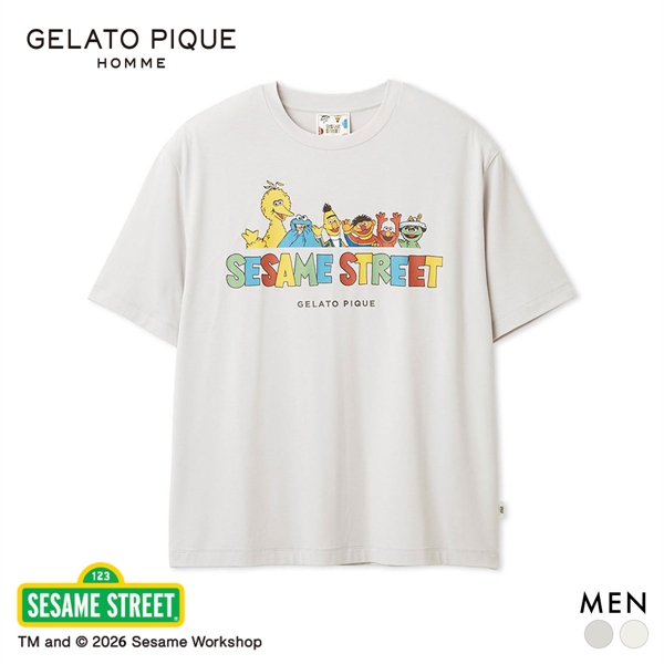 ジェラートピケ オム メンズ SESAME STREET ワンポイントTシャツ セサミストリート ジェラピケ パジャマ GELATO PIQUE HOMME