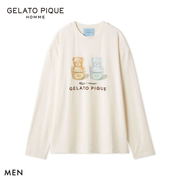 ジェラートピケ オム メンズ Valentine ワンポイントプルオーバー ジェラピケ ルームウェア Valentine GELATO PIQUE HOMME バレンタイン