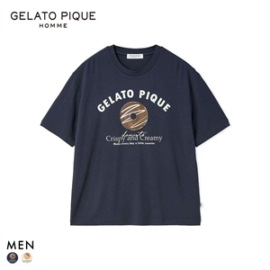 ジェラートピケ オム メンズ ドーナツワンポイントプリントTシャツ ジェラピケ パジャマ GELATO PIQUE HOMME