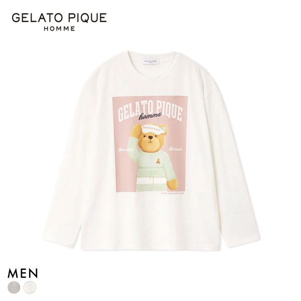 ジェラートピケ オム メンズ グッドモーニングベアレーヨンロンT ジェラピケ パジャマ ルームウェア gelato pique HOMME