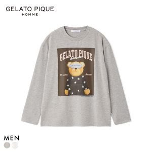 ジェラートピケ オム メンズ グッドモーニングベアレーヨンロンT ジェラピケ パジャマ ルームウェア gelato pique HOMME