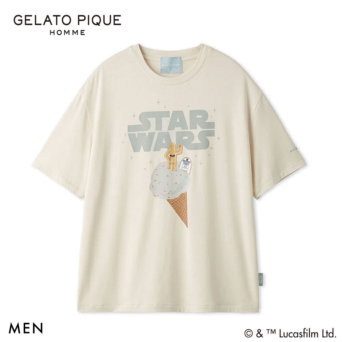 ジェラートピケ STAR WARS オム メンズ ワンポイントTシャツ ジェラピケ スターウォーズ パジャマ GELATO PIQUE HOMME(MI-ミント-M)